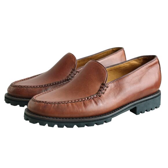 NWOT Womens Brown Leather Cole Haans Slip-On Loafers - Size 8.5B - Picture 1 of 15